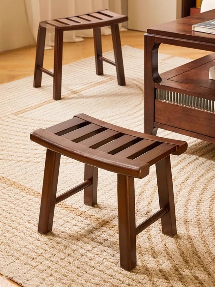 

Nordic solid wood smallhousehold bench living room low sofa stool bathroom saddle woodenshoe change st