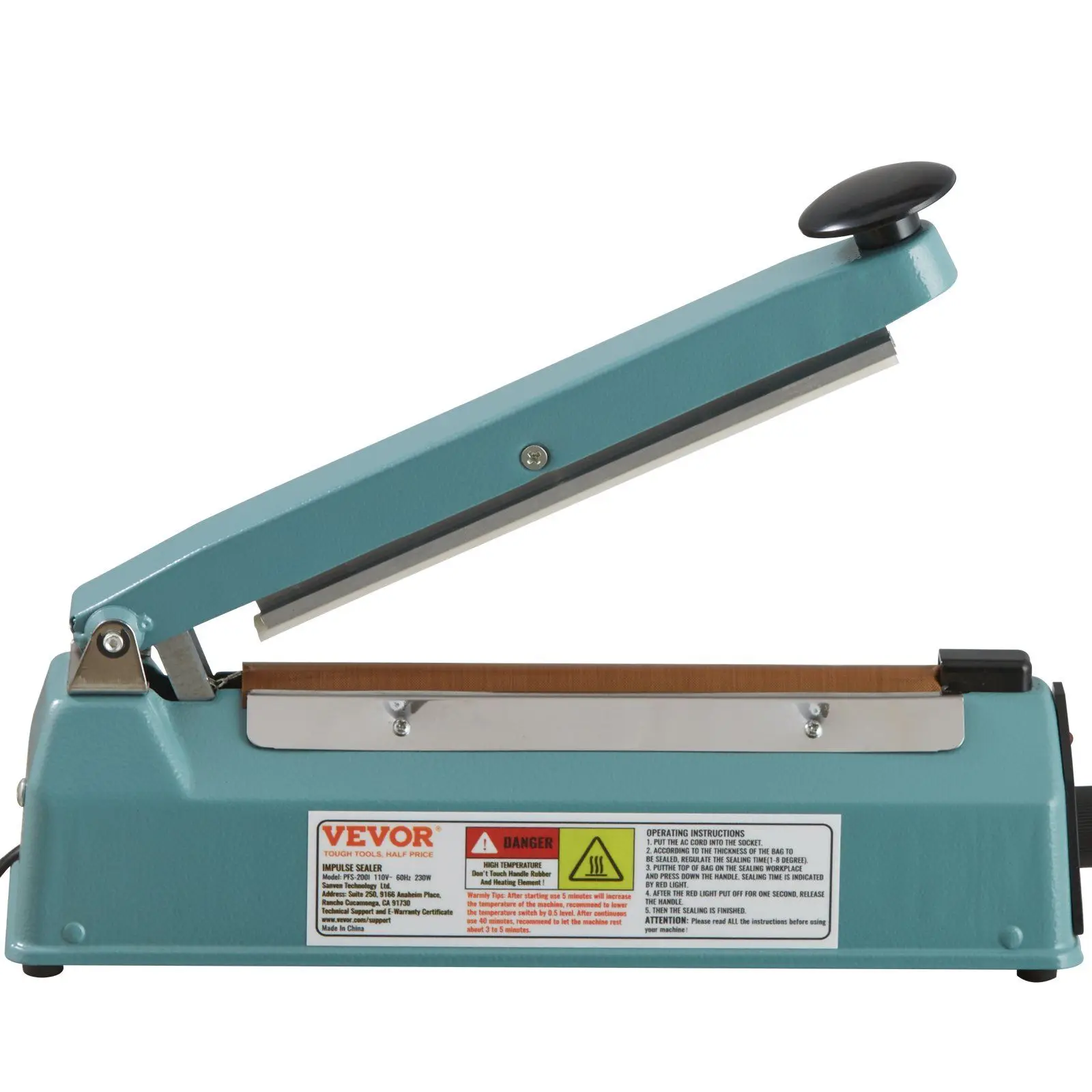 

Impulse Sealer 8 inch, Manual Heat Seal Machine with Adjustable Heating Mode, Iron Shrink Wrap Bag Sealers for Plastic Mylar PE