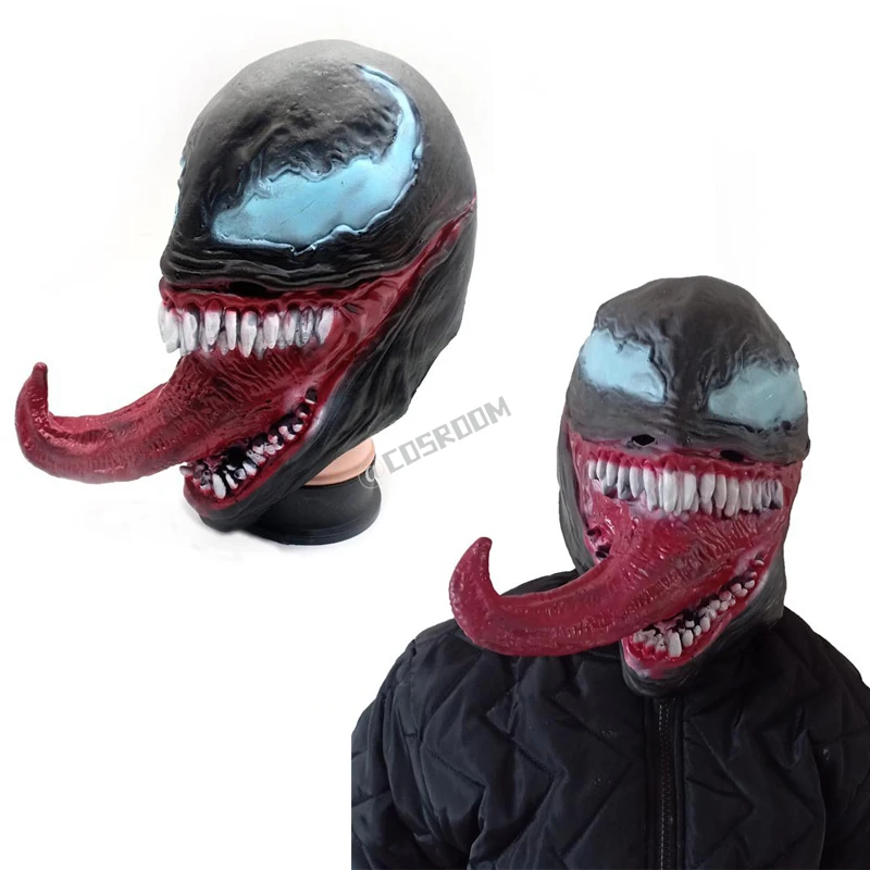 Marvel Venom Masks Full Head Latex Mask Headwear Haunted House Props Party Supplies Horror Halloween Venom Cosplay Mask