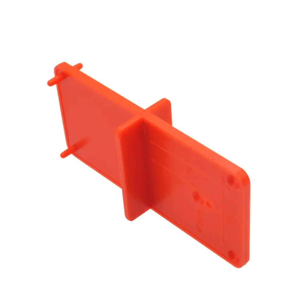 Handy New Portable Practical Cabinet Door Guide Locator Punch Locator Hole Opener Positioning Board Drilling Tool Orange 1pcs