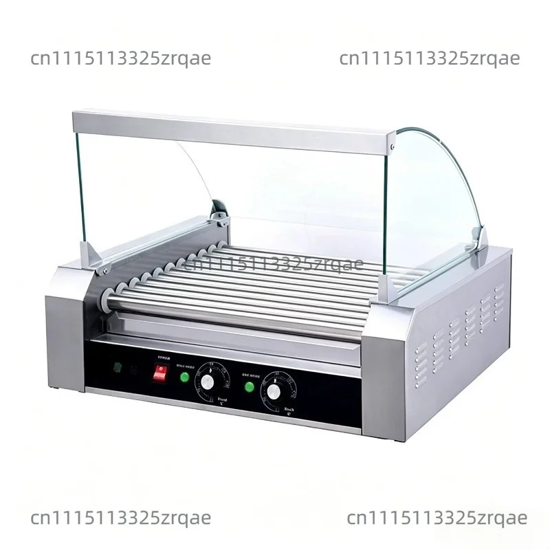 Sausage machine Stainless steel sausage machine with thermal insulation cabinet with glass cover Hot dog machine