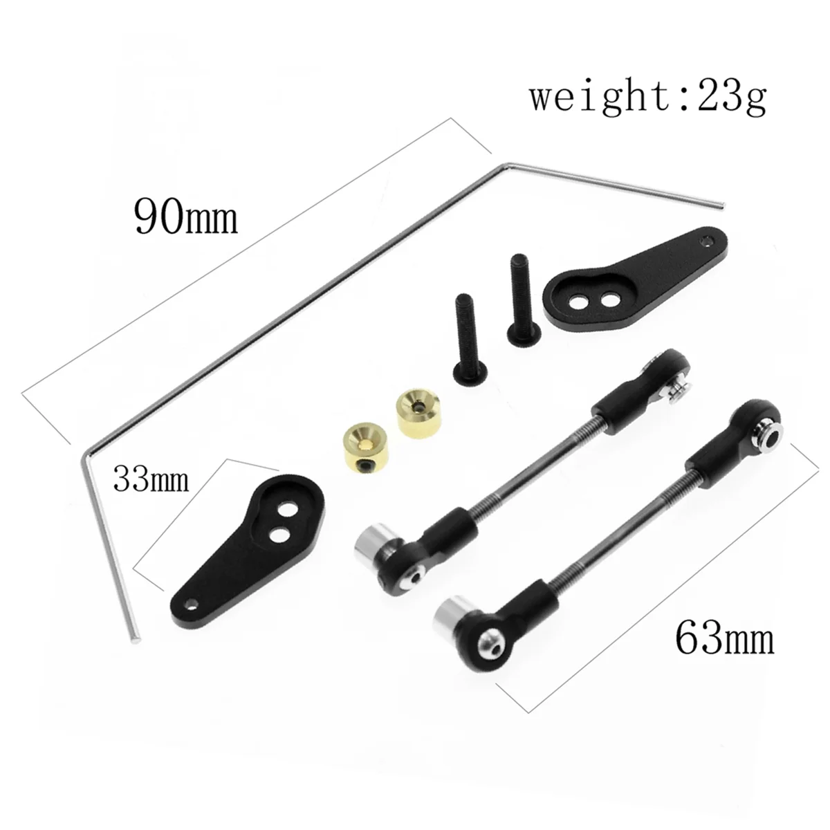 Metal Rear Anti Roll Bar Stabilizer Rob for 1/10 Off-Road Buggy TAMIYA 58719 Tamiya BBX BB-01 RC Car