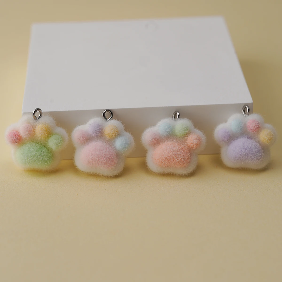 20pcs Cute Cat Dog Claws Charms Cartoon Resin Animal Pendant For Bag Keychain Earring Necklace DIY Crafts Jewelry Make fittings