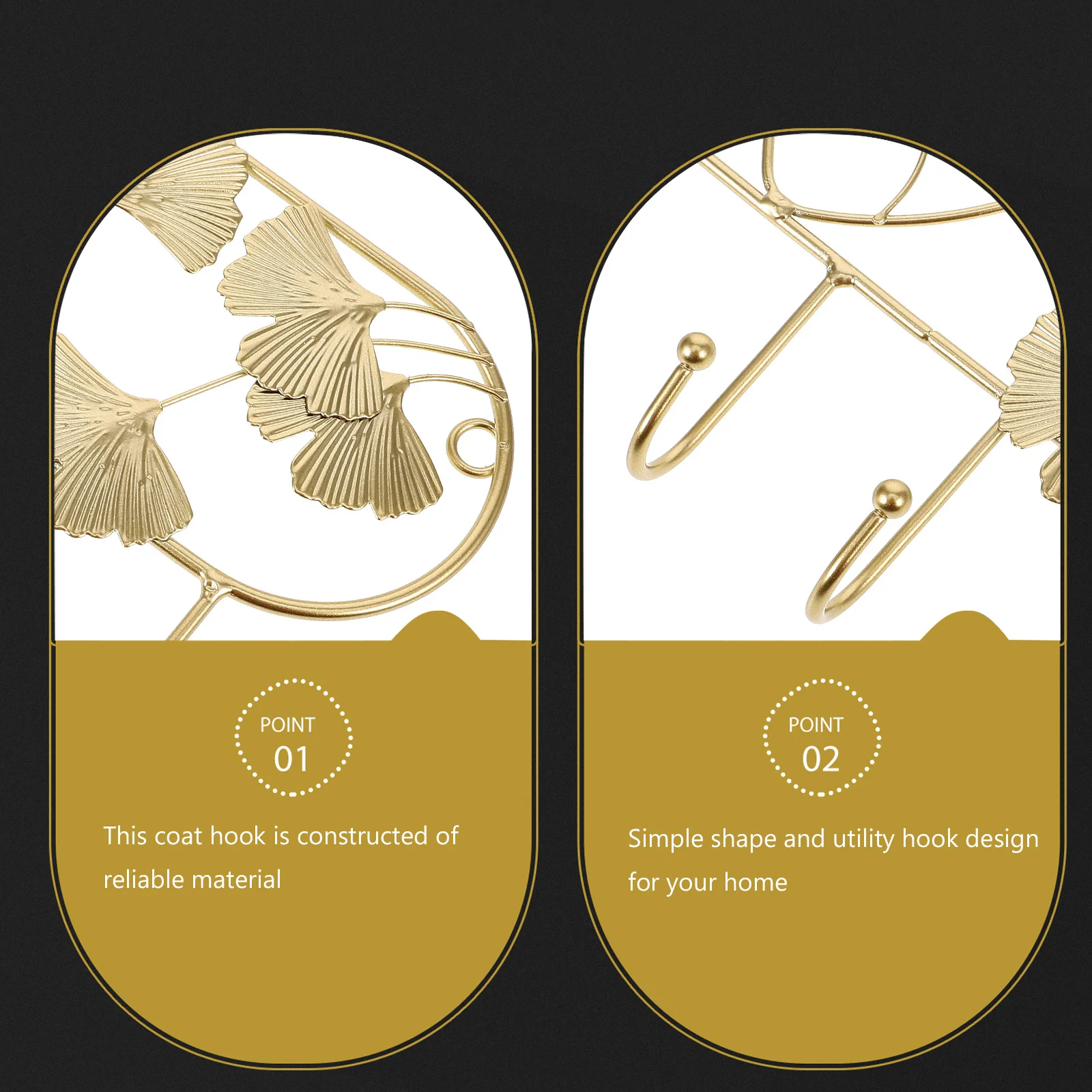 

Iron Wall Hook Decorative Mount Coat Hanger Heavy Duty Vintage Key Holder for Bedroom Bathroom Kitchen Living Room Storage