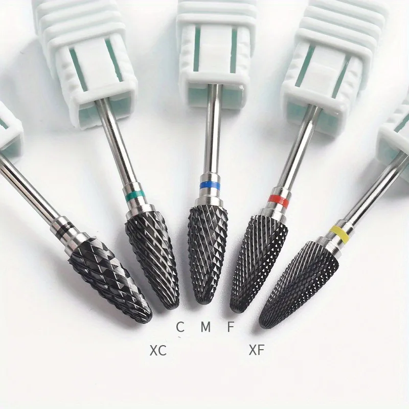 3/32'' Safe & Professional Black Ceramic Nail Drill Bits，Quick Gel Nail Removal Nail Cleaning Polishing Head For Callus & Dead