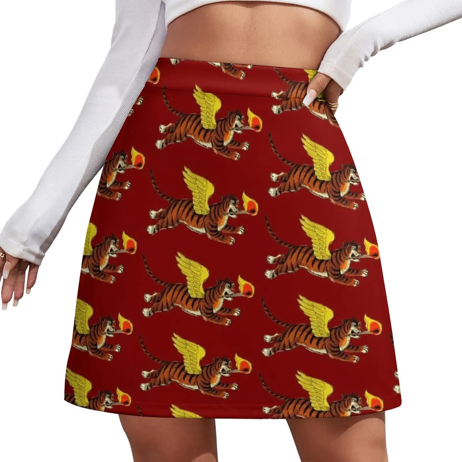 

Tiger, Tiger - flying tiger Mini Skirt shorts skirt sets Women clothing chic and elegant woman skirt