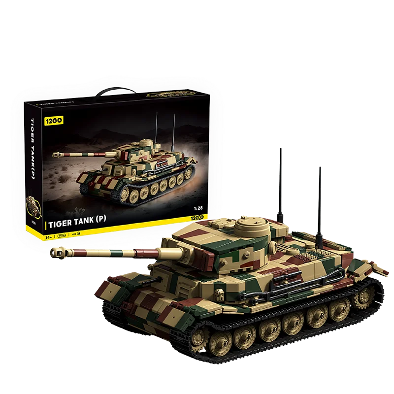 

Creative MOC Tiger Tank 1656pcs Building Block Toy High Difficulty Splicing DIY Model Brick Toy for Boy Adult Birthday Gifts