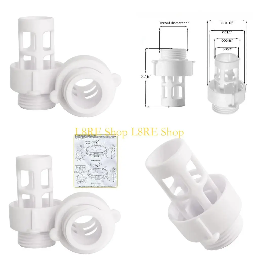 L8RE 2PCS Convenient Pool Drainage Pool Adapter Pool Drainage Adapter Family Frame Pool Adapter Water Discharge Accessory