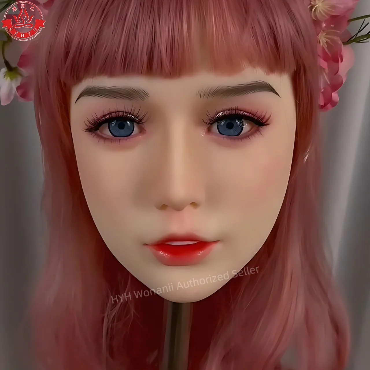 Oneani Food Grade TPE Big Head HYH-THB-KX-0012، واجهة M16، ممارسة مكياج مفتوحة الفم، تصميم تصفيفة الشعر، عرض المجوهرات #6