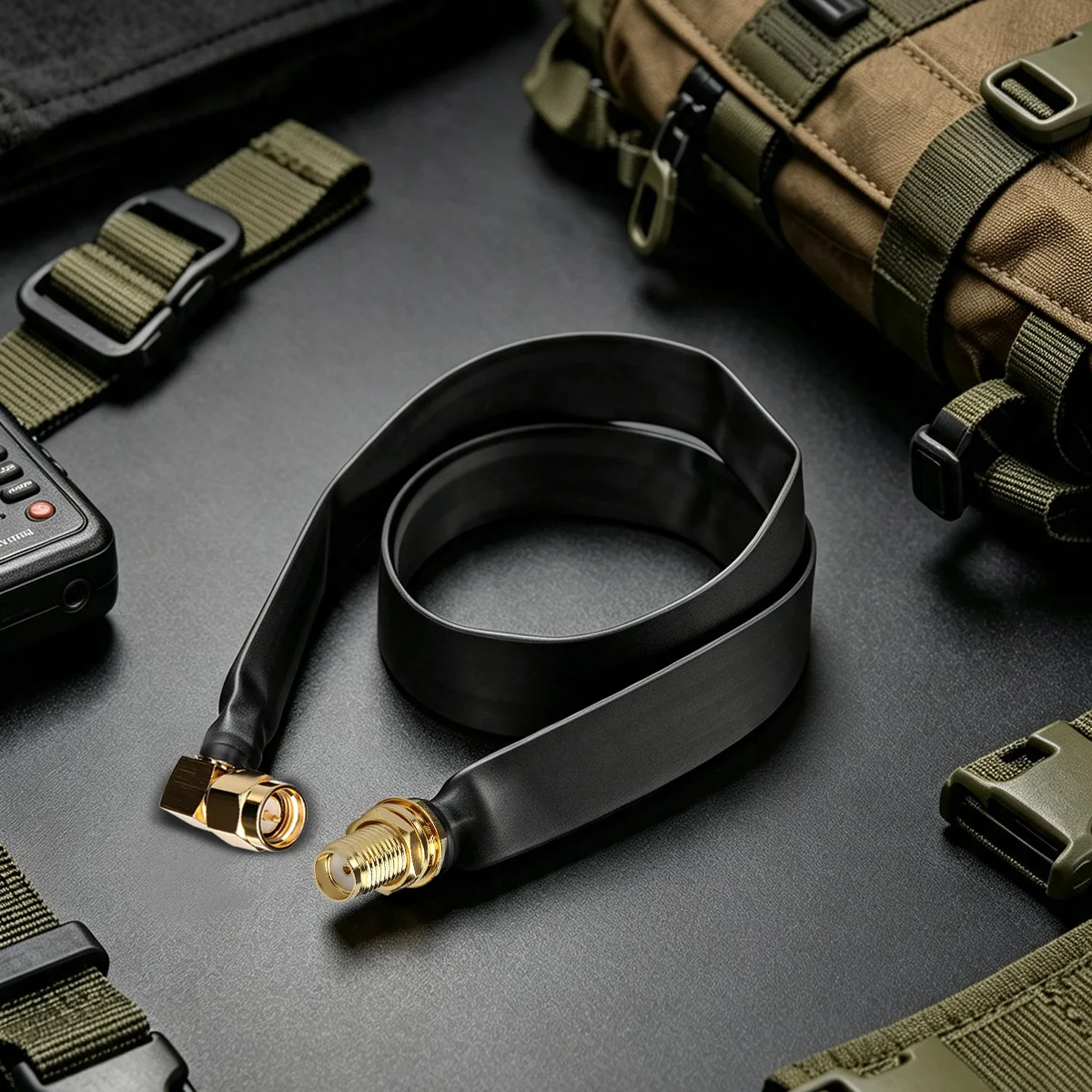 ABBREE Walkie Talkie RF Coaxial Cable SMA Male to Female Extension for Baofeng UV-5R Mini AR-152 UV-5RH Handheld Two‑Way Radio
