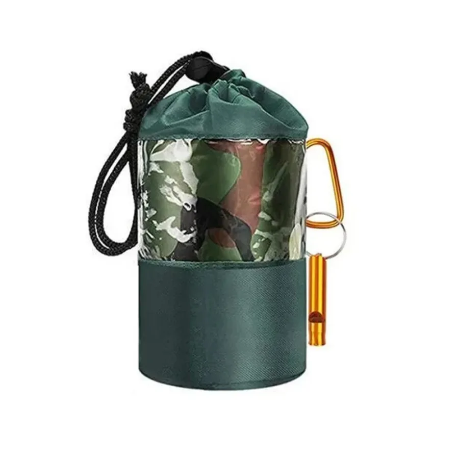 

Aluminum Foil First Aid Sleeping Bag With Metal Coating; PE Plastic Film Inner Layer; Reusable Storage Bag For Outdoor Camping
