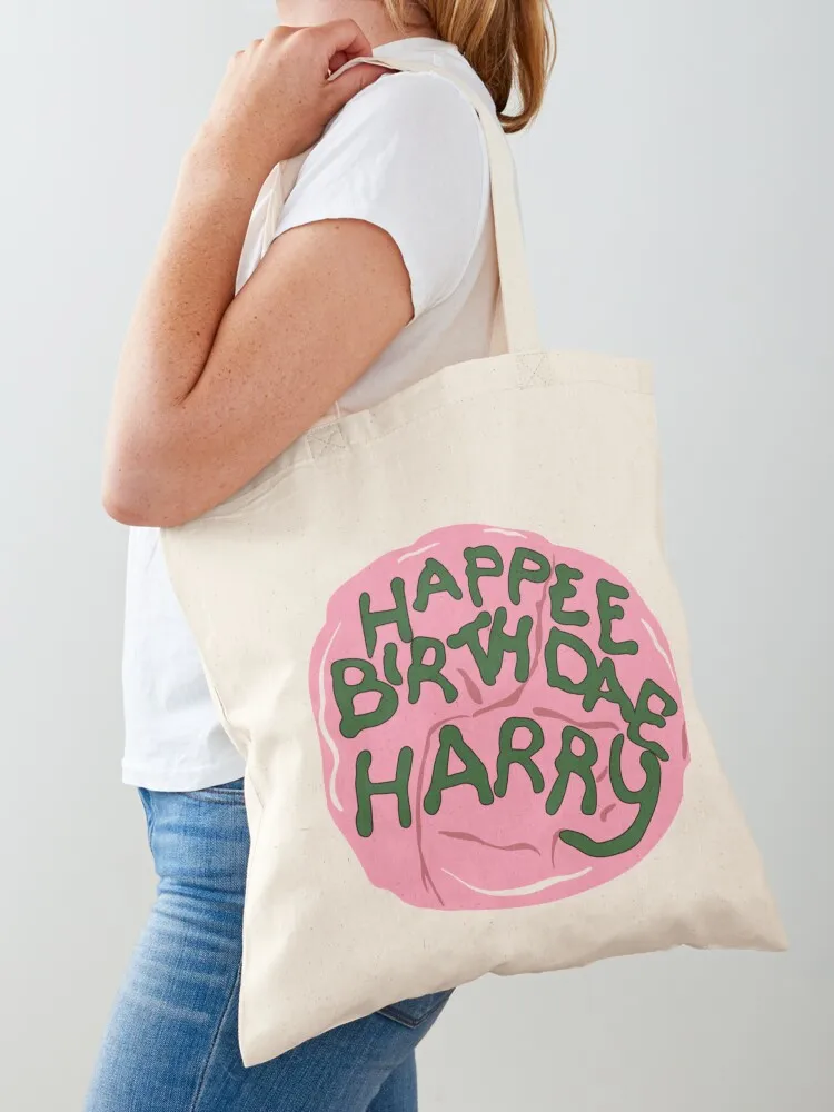 

Happee Birthdae Harry woman canvas Canvas Customizable Canvas female for women Tote custom tote women Gift bag custom Tote Bag