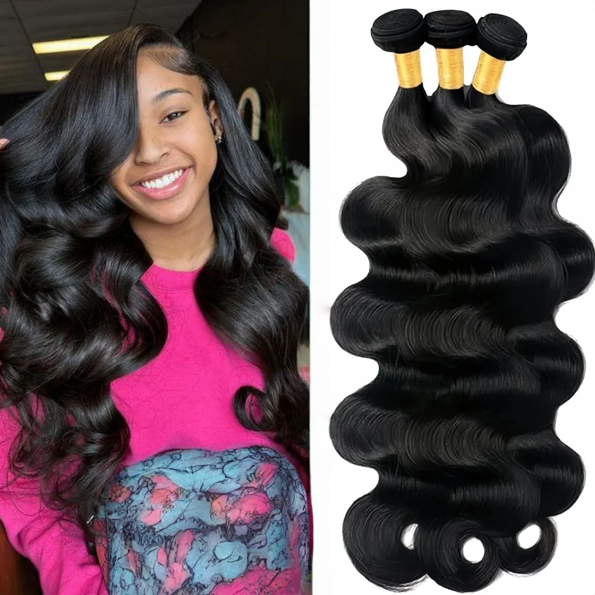 

16A Объемная волна Пучки человеческих волос 32 36 40 дюймов Бразильские необработанные пучки волос 4 5 6 шт. Необработанные наращивание волос 100% человеческие волосы