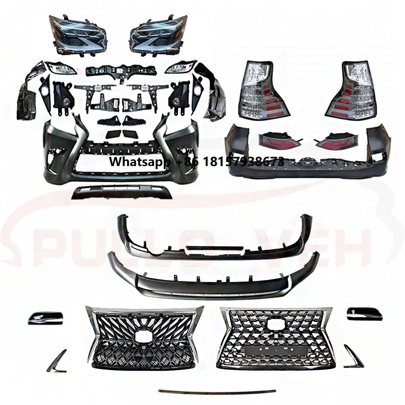

Car Accessories Body Kits 10-19 GX400 GX460 Modified 2020 Grille Old Upgrade to New Front Rear Bumper Body Kits for Lexus