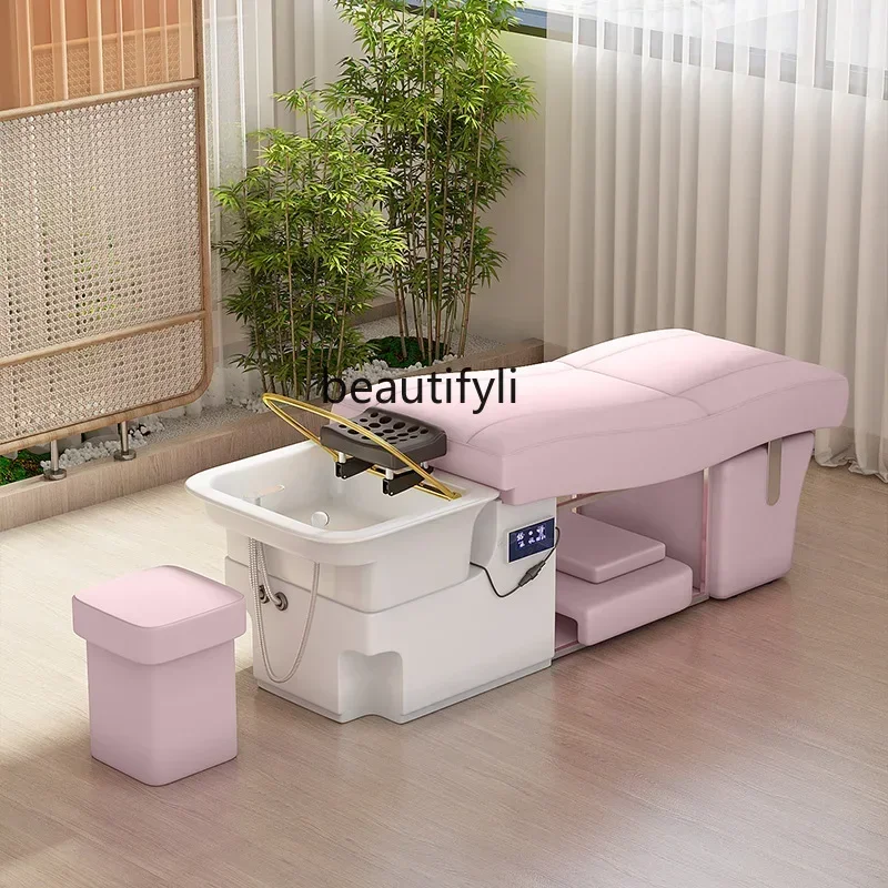new Ceramic Basin Thai Head Therapy Shampoo Chair Water Circulation Fumigation Beauty Salon Special Head Therapy Bed Massage ss