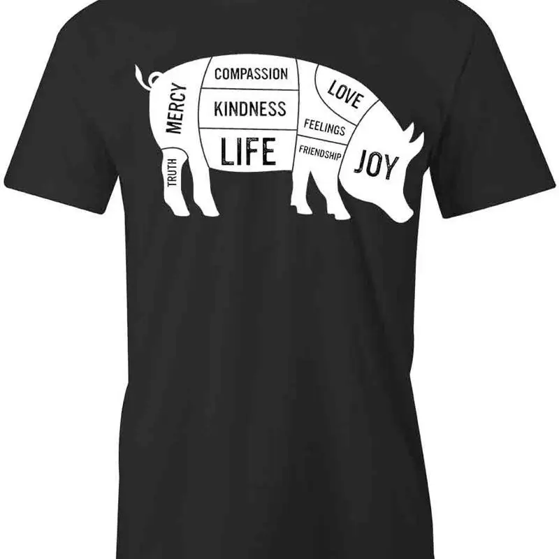 

Футболка VEGAN PIG d Хлопковая одежда S1BSA259