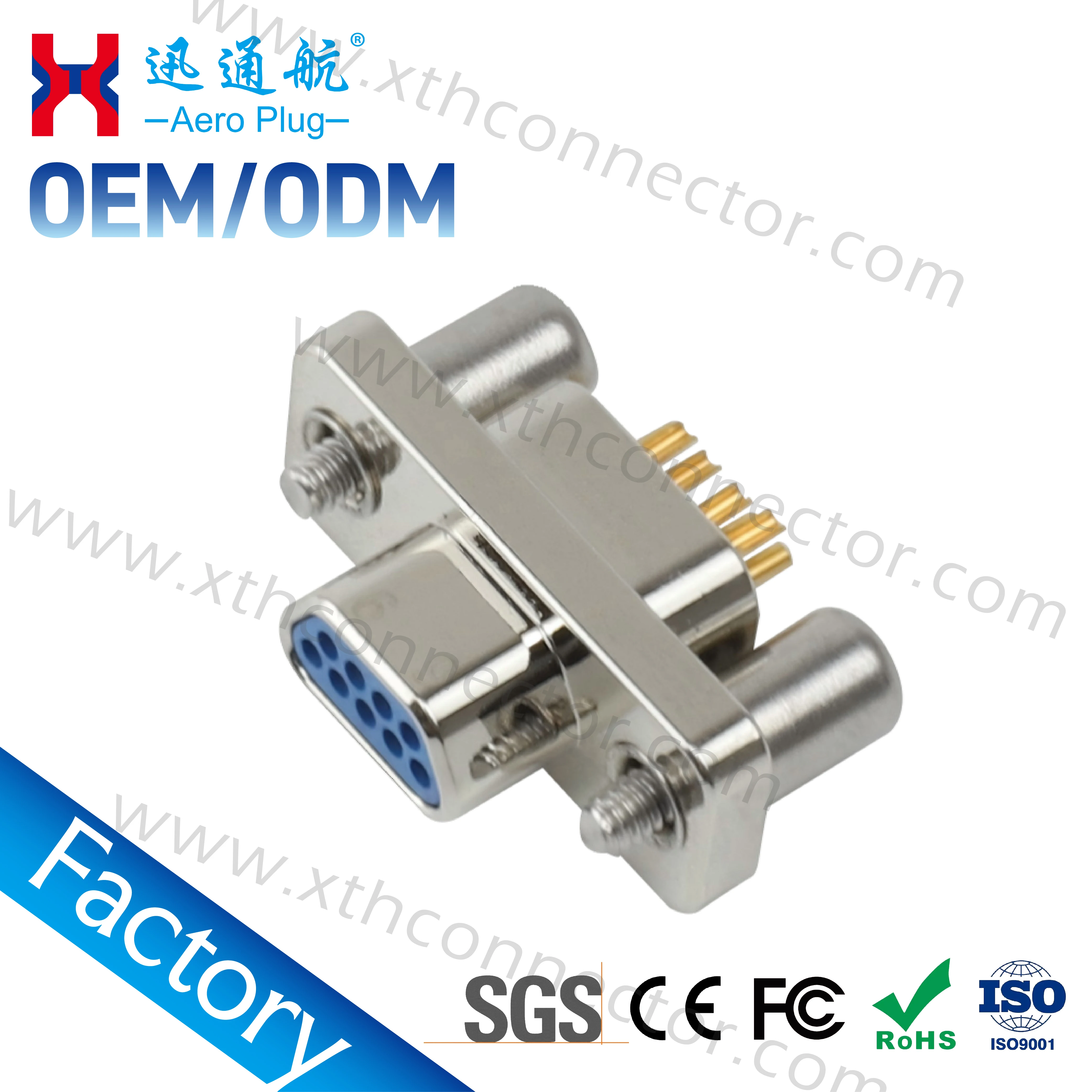 J30J-9TJS J30J-9ZKS 9Pin Solder Cup Micro-D Connector M83513/01AN Miniature Rectangular Aviation Plug Socket High Reliability