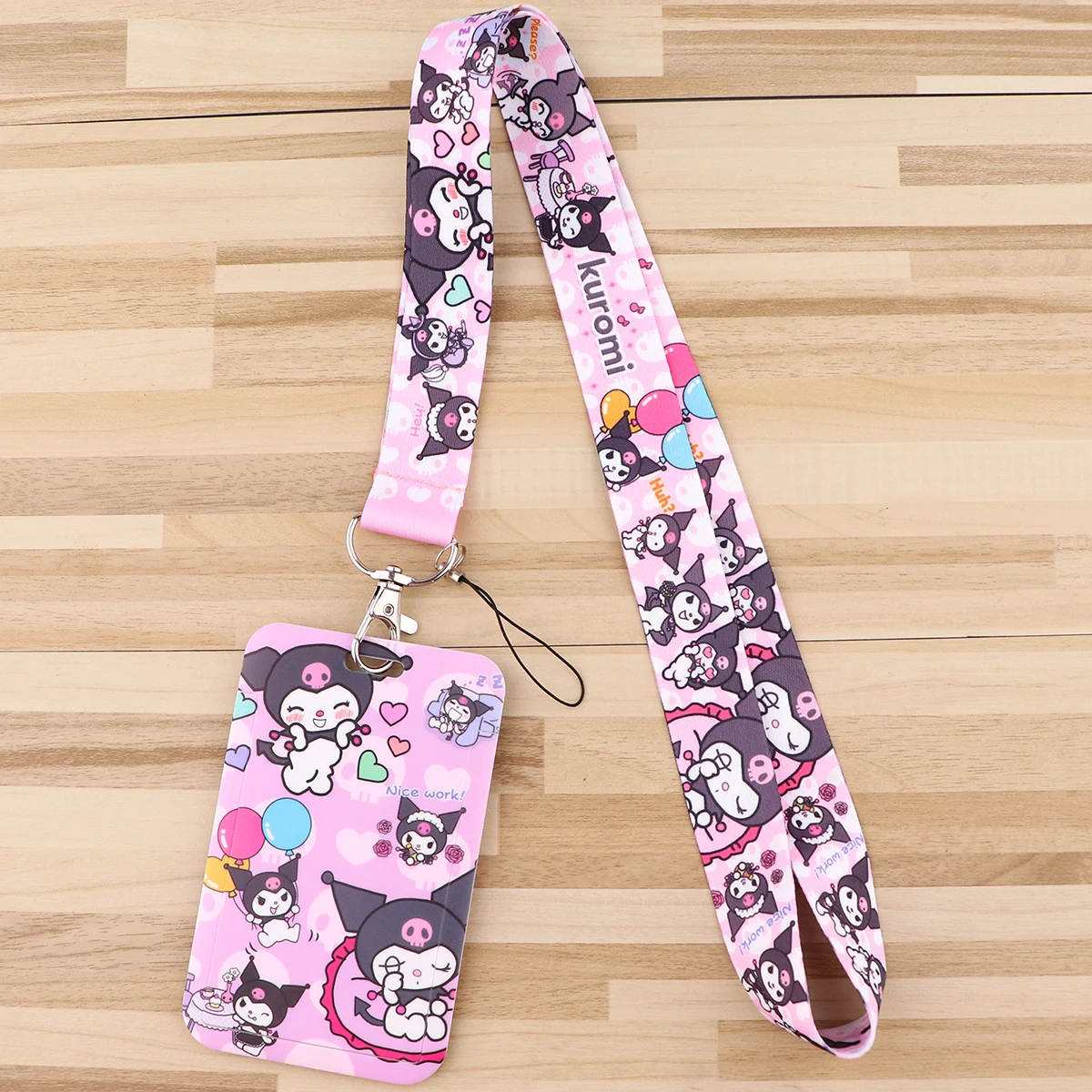 Rabbit Keychain Kawaii Cat Cartoon Anime Lanyards for Key ID Card Gym Cell Phone Strap USB Badge Holder Accessories Gift