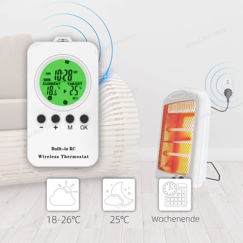The Source of The Household Wireless Temperature Control Socket Timer Thermostat Temperature Regulator, Smart Socket