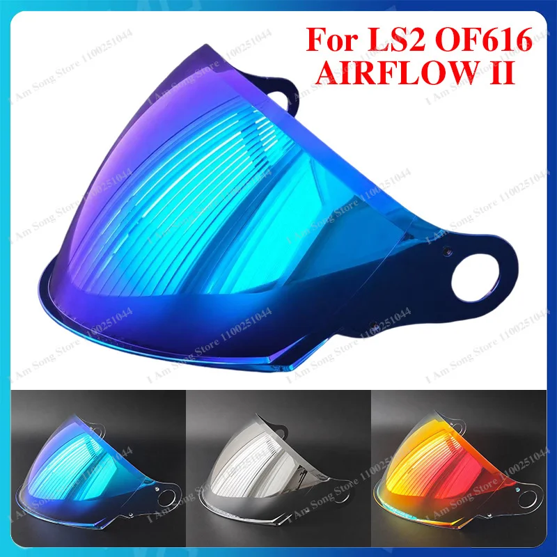 Motorcycle Helmet Lens For LS2 OF616 AIRFLOW II Anti-UV Dustproof Windproof Transmittance Helmet Visor Replacement Helmet Visors