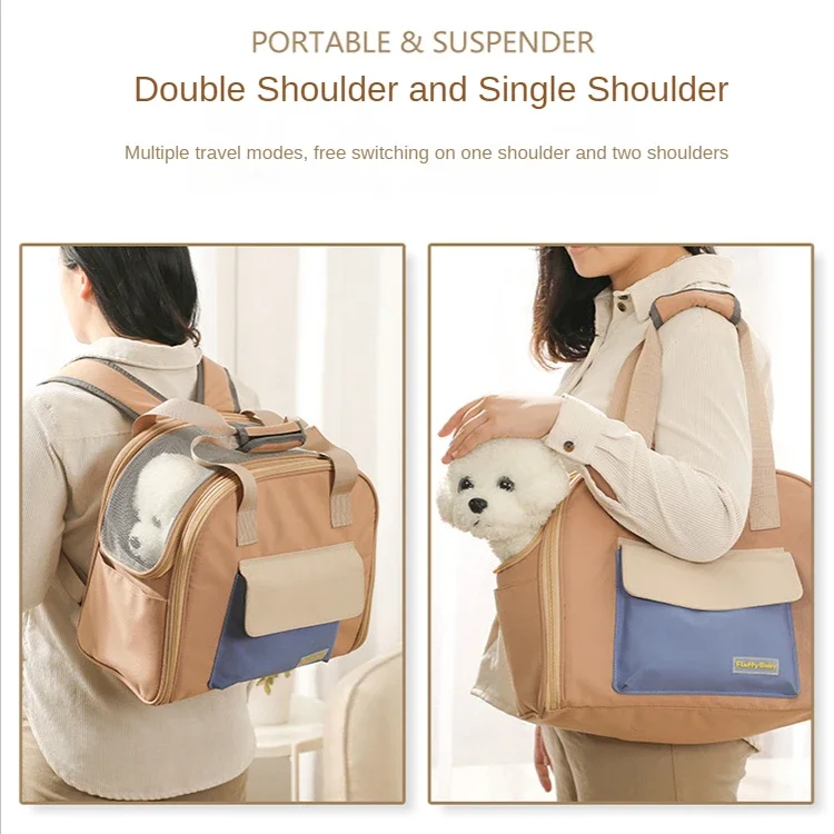 Dog Backpack Puppy Handbags Dog Transport Bag Pet Backpack Pet Bag Puppy Pet Shoulder Carrier Bag