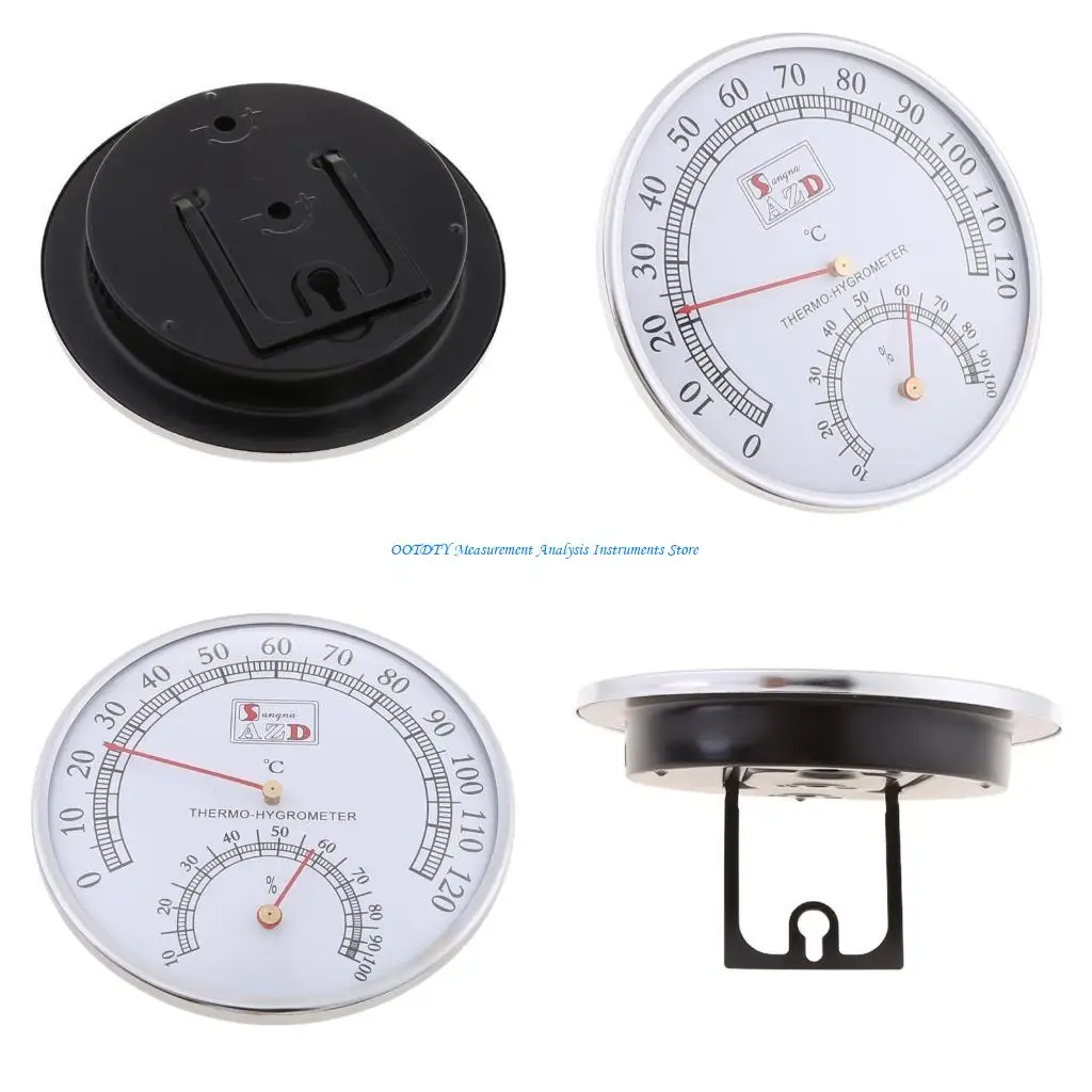 367D ميزان حرارة غرفة الساونا ومقياس الرطوبة 0-120 ℃ 10%-100%RH يستخدم في غرفة الساونا الحمام غرفة تيار العرق عالية الدقة #1
