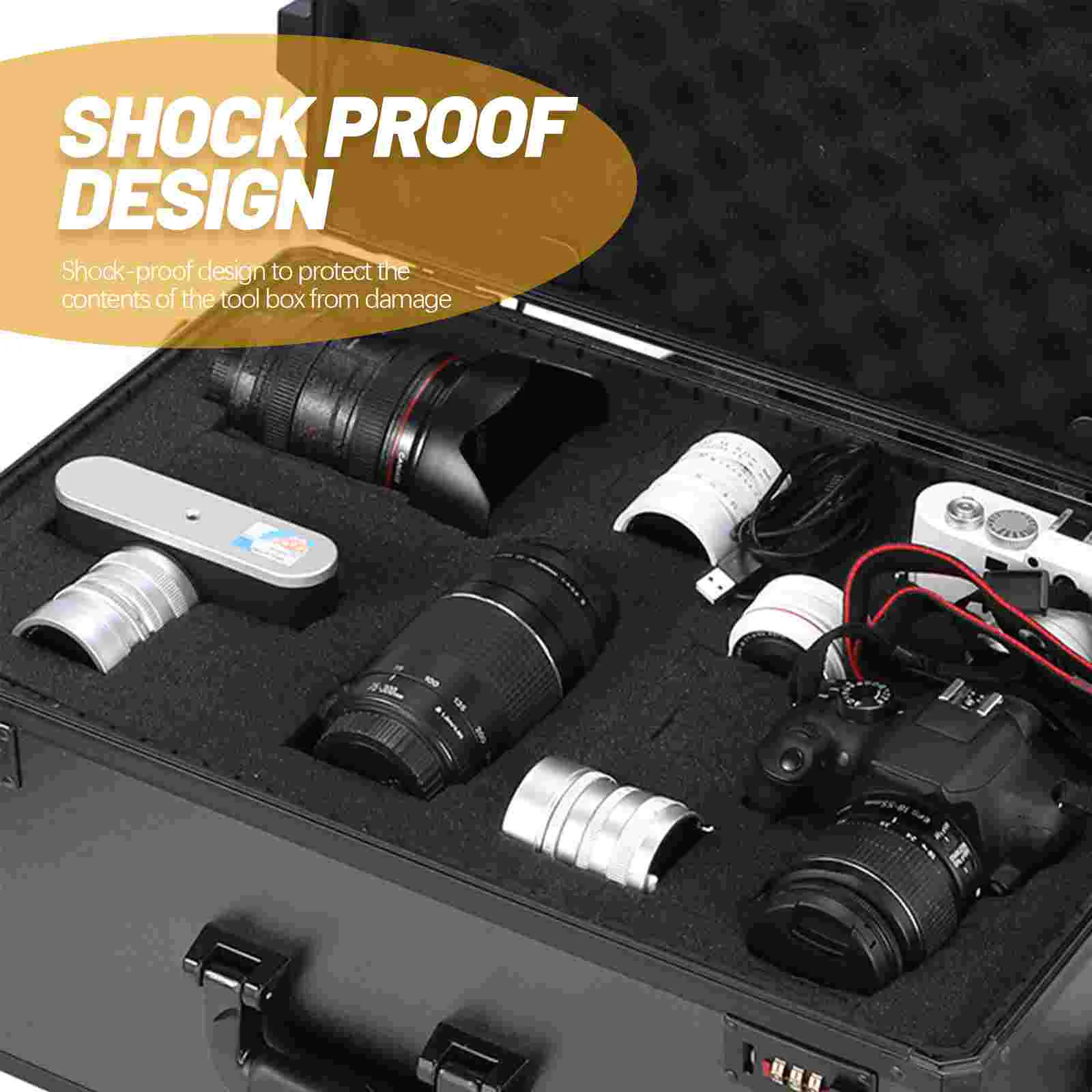 Checkered Glass Packaging Toolbox Case, Tool Box Espuma Forro, Shockproof Protective Padding Packing, Case for Cases Insert