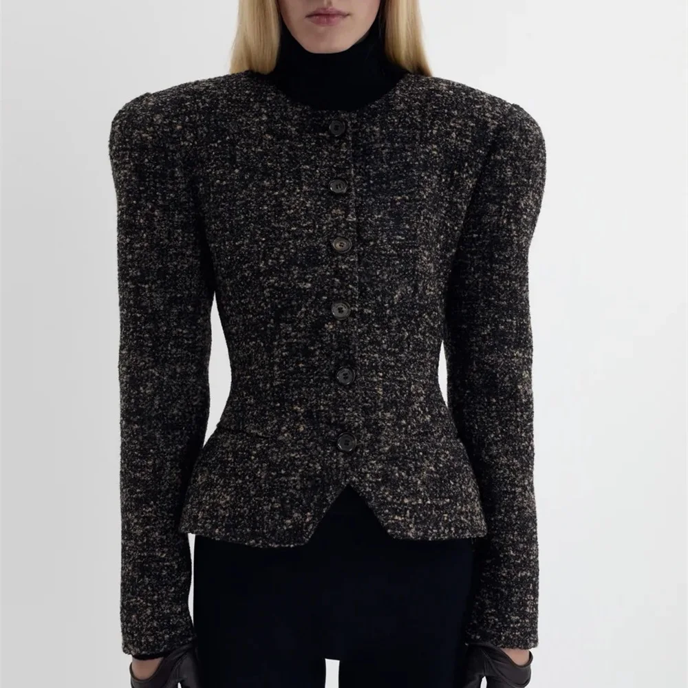 Winter 2026 Women’s Wool-Blend Coat – Single-Breasted, Slim-Fit, Vintage-Inspired, Elegant, Y2K-Style, Versatile Outerwear bra