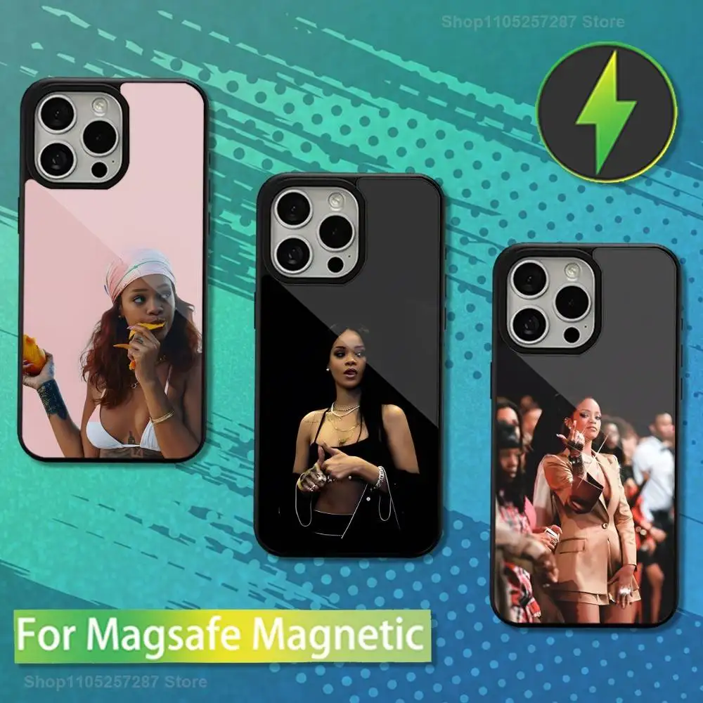 

SInger R-Rihanna Hot Phone For iPhone 17,14,11,15,16,13,12,Pro,Max,For Magsafe,Plus,Mini, Magnetic Wireless Charging Case