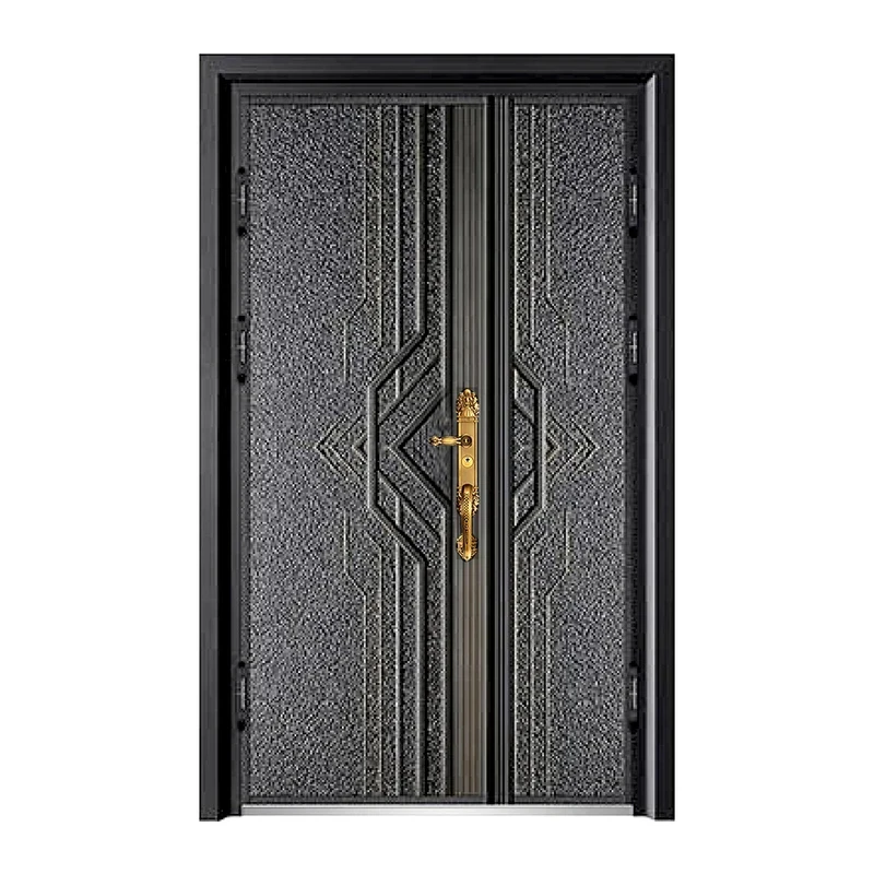 PHIPULO Chinese Manufacture Modern Cast Aluminum Entrance Doors For House External Front Entry Security Steel Door