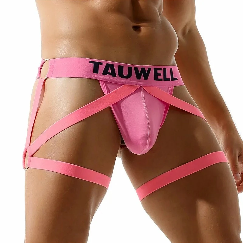 Men's Bugle Pouch Thongs Sexy Male Lingerie Tanga T-Back Briefs Garters Strap Nightclub Nightwear Men G String Underwear Summer
