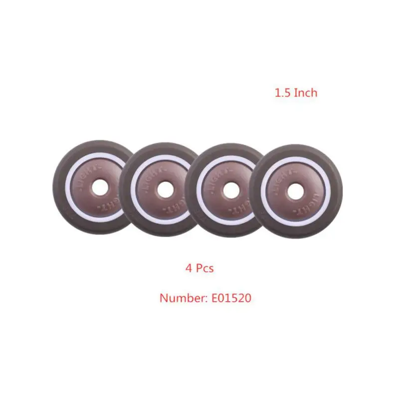 

4 Packs Casters Spot 1.5 Inch Tpe Single Wheel Diameter 38x17 Soft Rubber With Bearing Mute Household Caster Piece