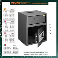 VEVOR Electronic Safe Deposit Box With Drop Slot Secret Hidden Piggy Bank Security Digital Access Two Keys for Store Money Guns