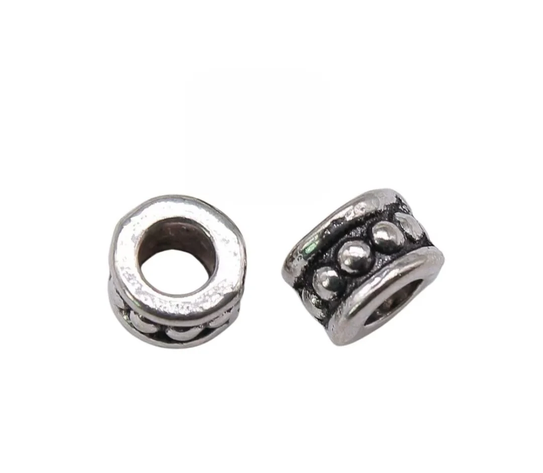 

60pcs 6x6x4mm Zinc alloy metal tibetan silver plated bead T0126 for jewelry making