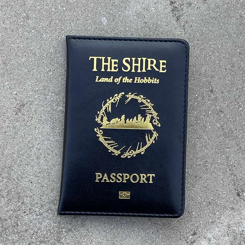 Movie Story Hobbits Passport Covers Pu Leather Passports Wallet Cards Tickets Holder Passport Case Travel Accessories