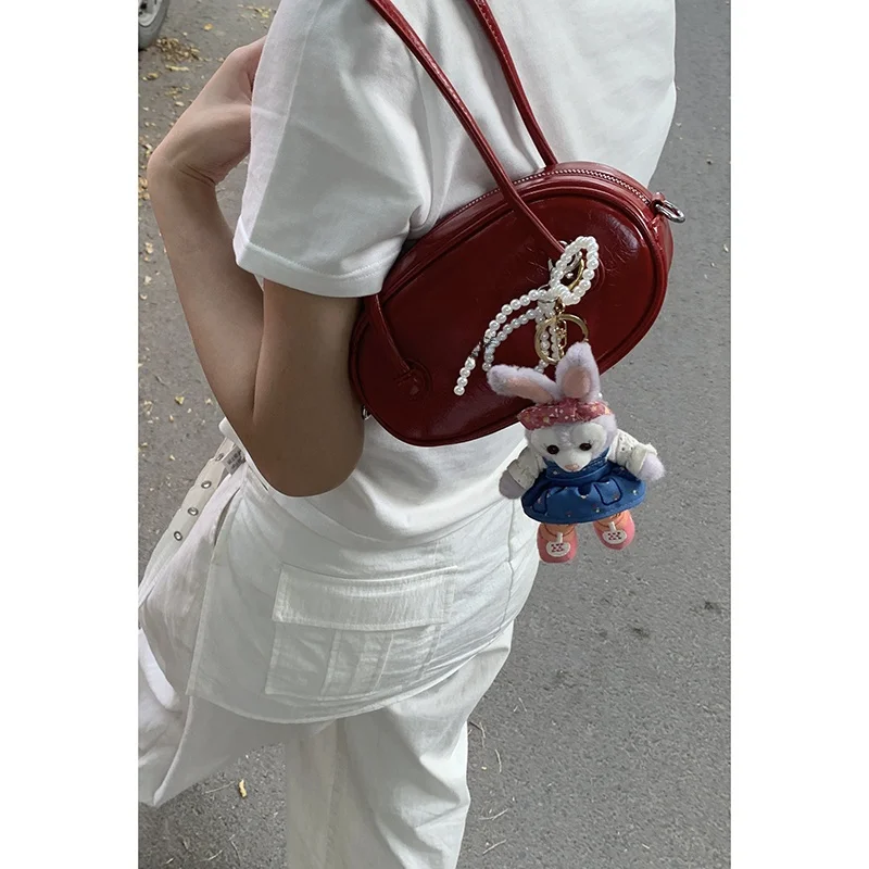 bolsa-de-ombro-casual-fena-vermelha-para-o-verao-bolsa-versatil-de-ombro-Unico-novo-estilo-2024-moda-coreana-em-couro