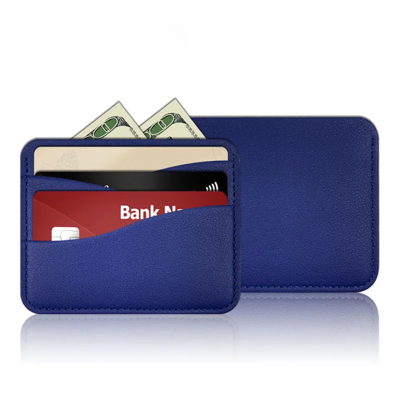 Unisex Ultra Thin Credit Card Holder Wallet for Women Men  Leather Slim ID Business Credit Card Case