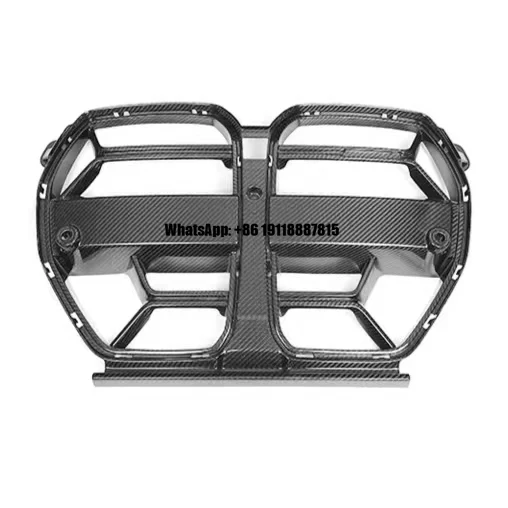 Europe Style Carbon Black Front Lip Bumper Accessories for BMW M3 M4 G80-Knitted Carbon Fiber