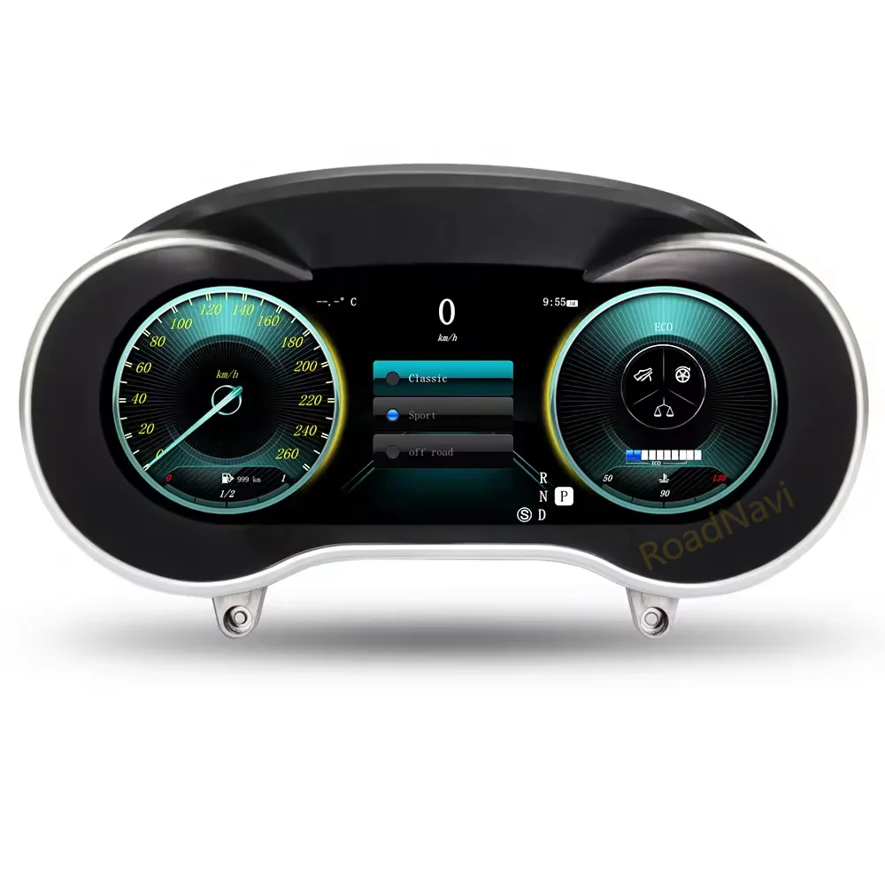 

RoadNavi Car Digital Cluster Instrument Speedometer for Benz C Class W205 GLC X205 2011-2018 LCD Dashboard