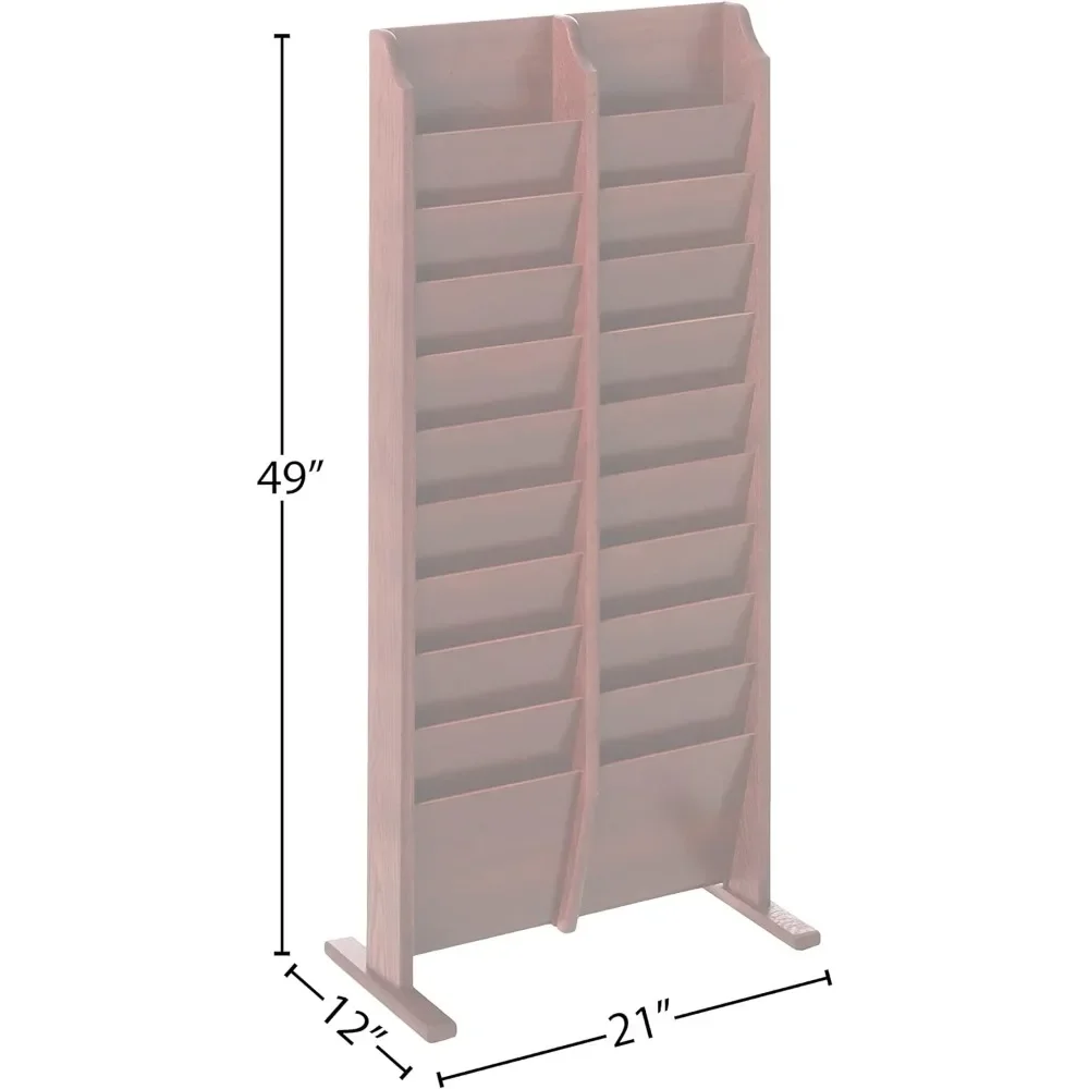20 kieszeni kaskadowych bez stelaż stojący stojak na czasopisma półka na książki mahoniu bez ładunkowy meble biurowe