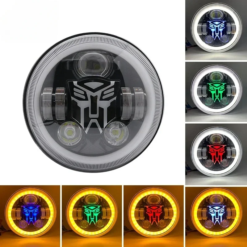 20257-inch Transformers RGB Headlights LED Car Headlights Off-road Vehicle Modified Headlights