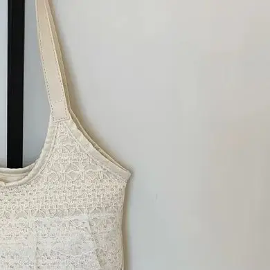 

Korean Sweet Lace Hollow Knitted Large-Capacity Shoulder Bag Casual Tote for Holiday