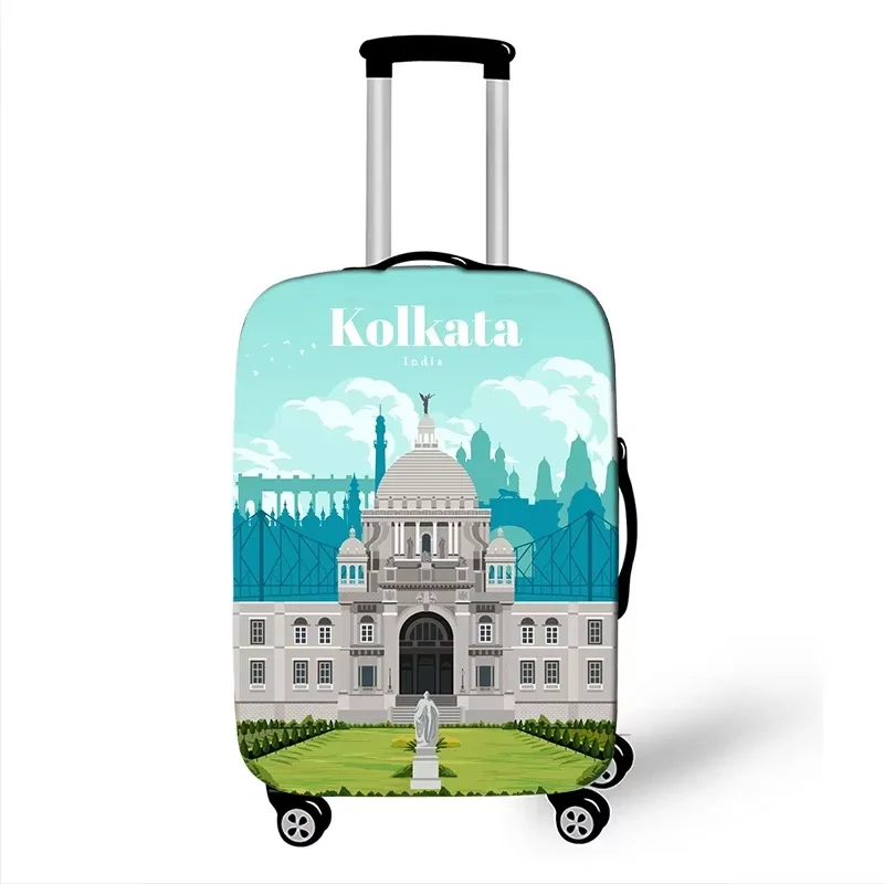 Zagreb City Landmark Building Print Luggage Cover Elastic Suitcase Protector Dustproof Anti Scratch Travel