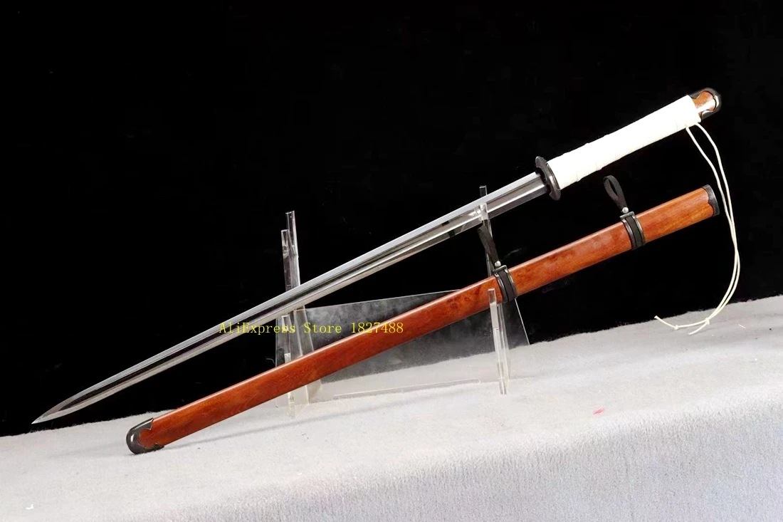 Chinese KungFu Tang Dynasty Battle Sword S7 Steel Blade Copper Accessory Rose Wood China Martial Arts Tai Chi Functional Sword view 6
