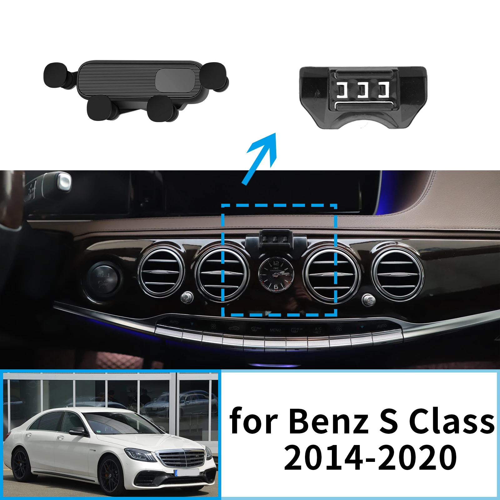 

Car Mobile Phone Holder for Benz S Class W222 2014~2020 GPS Bracket Navigation Stand Auto Accessories