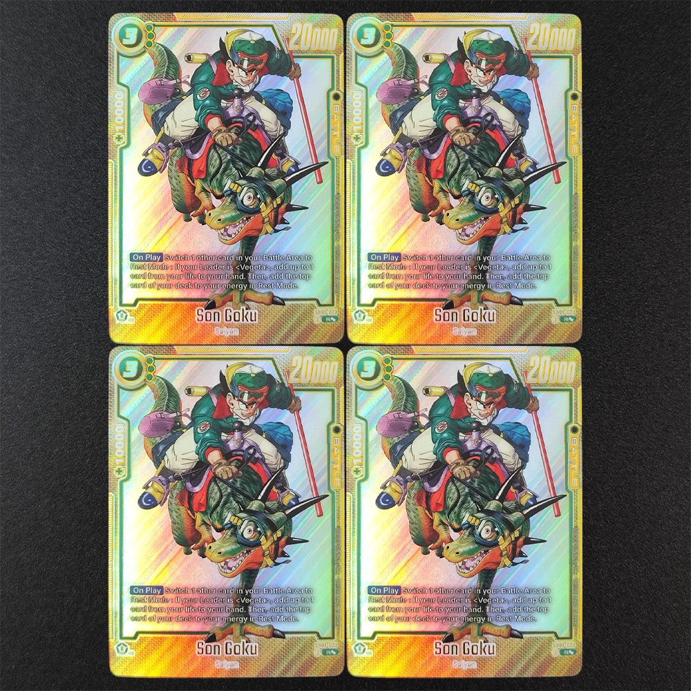 Cartão Colecionável de Jogo DIY Proxy Dragon Ball Super Fusion World English Son Goku SB01-023 Super Alternate Art Manga Booster 01