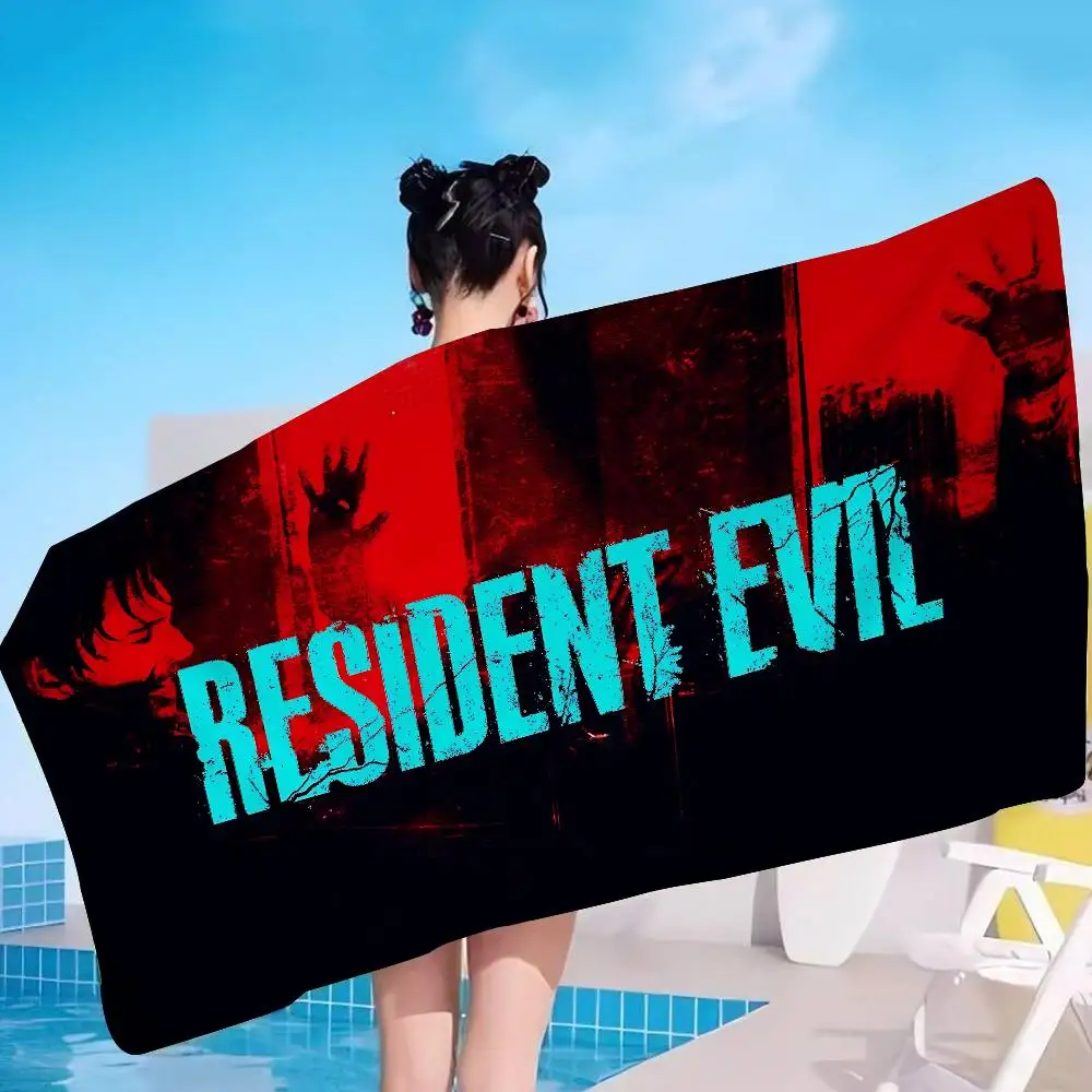 Horror Movie R-Resident E-Evil 2026 Big Microfiber Beach Towels Quick Dry Towel Sand Beach Towels Pool Towel