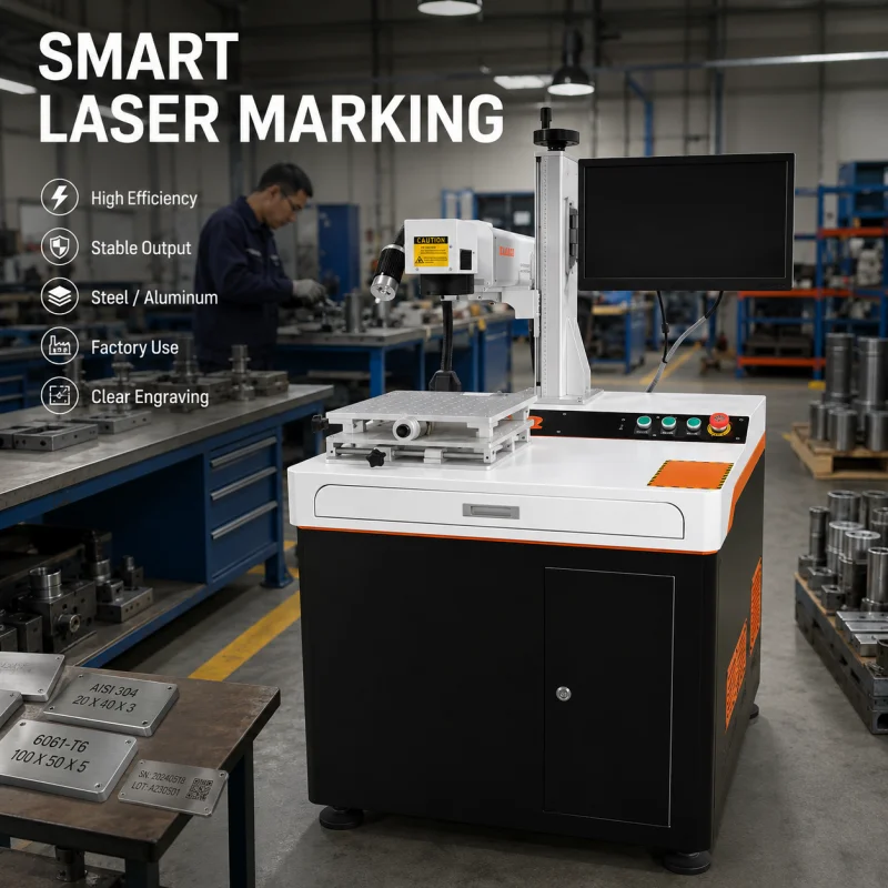 Professional Manufacturer Fiber Laser Marking Machine For Clear Code Reading On Metal Components Low Maintenance Direct Sale