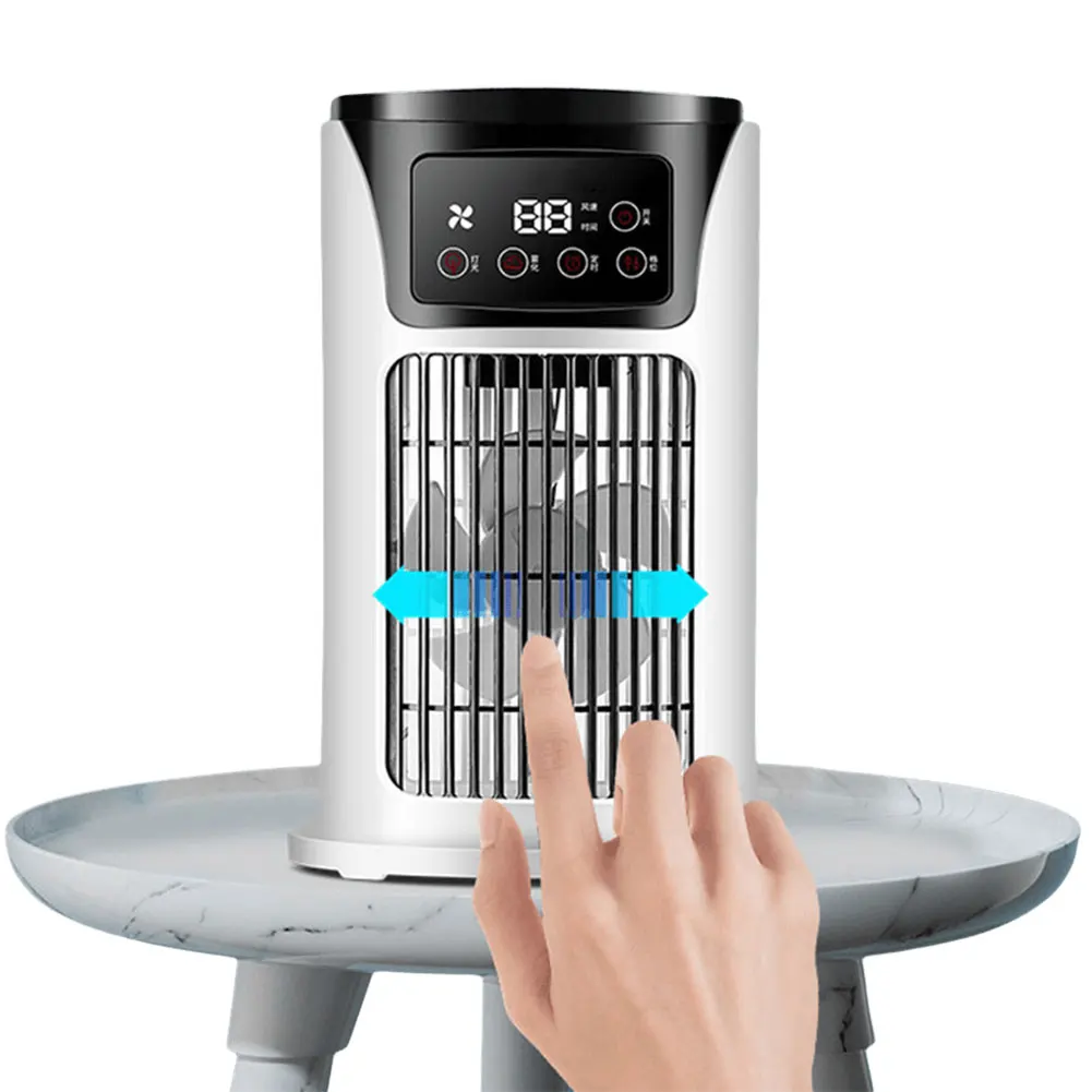 

Portable Air Conditioner Fan 6H Timer Misting Fan 6 Speeds Water Cooling Fan 300ML Water Tank for Home Office