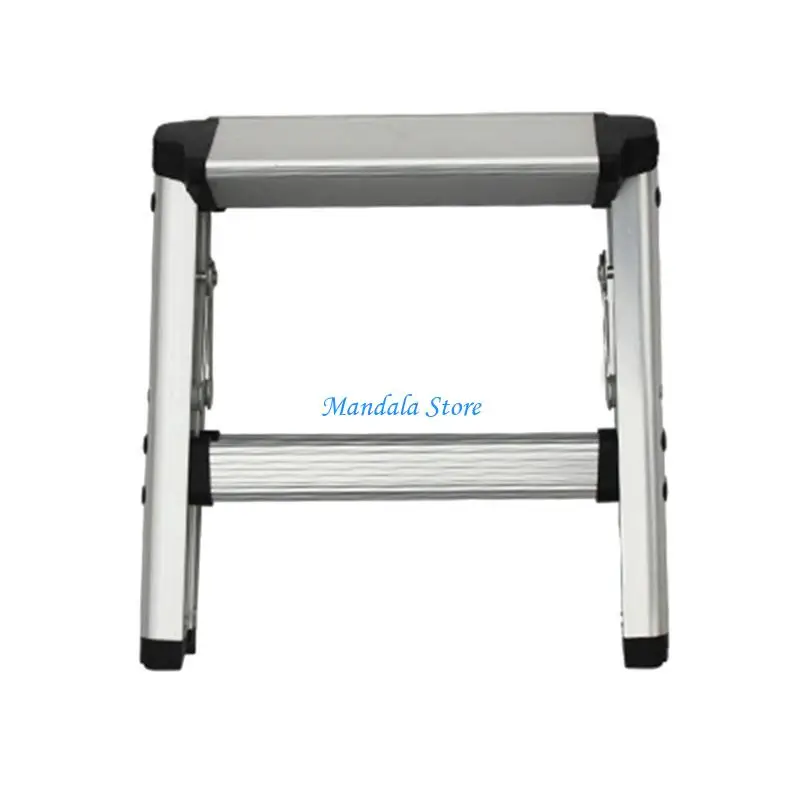 U2JC Multifunctional Aluminum Folding Ladder Stool Upgraded Nonslip Treads Lightweight Ladder for Home and Kitchen